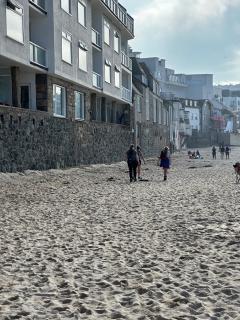 Final few yards along Portmeor Beach